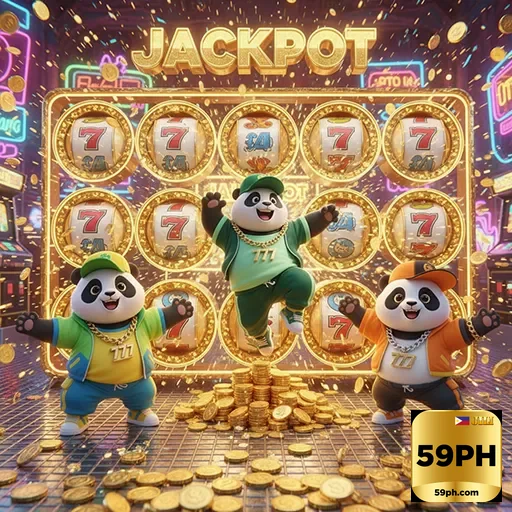 Excited players enjoying slots and live gaming at 59ph